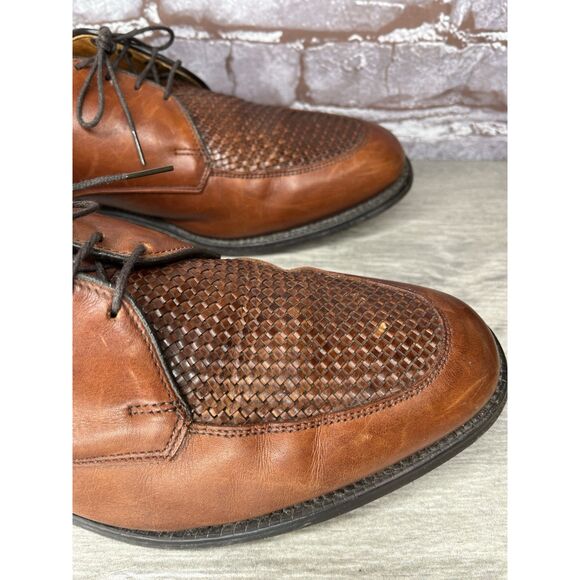 Allen Edmonds Norfolk Woven Brown Leather Oxfords Dress Shoes Men Sz 11.5D US/45 main image 9